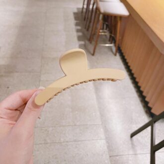 Koreaanse Eenvoudige Effen Kleur Haar Klauw Elegante Frosted Acryl Haar Clip Geometrische Haarspelden Grote Haar Klauwen Haar Accessoires Licht Groen