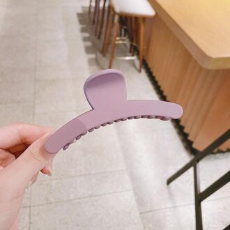 Koreaanse Eenvoudige Effen Kleur Haar Klauw Elegante Frosted Acryl Haar Clip Geometrische Haarspelden Grote Haar Klauwen Haar Accessoires Paars