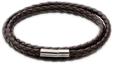 Koreaanse Explosie Modellen Mannen Multi-layer Gevlochten Twist Lederen Armband koffie