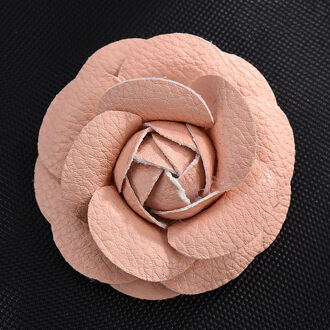 Koreaanse Handgemaakte Pu Leer Camellia Bloem Broche Boutonniere Revers Pin Sieraden Broches Corsage Voor Vrouwen Accessoires 2
