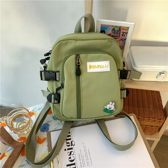 Koreaanse Japanse Modieuze Meisje Multifunctionele Rugzak Midden En Hoge Scholieren Campus Boekentas Waterdichte Tas groen / enkel en alleen backpack