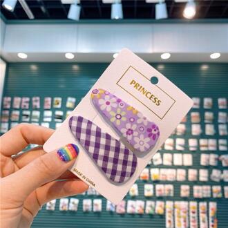 Koreaanse Kinderen Bloemenprint Haarspeld Meisje Bloem Bangle Side Haarspeld Baby Plaid Water Bb Clip 3