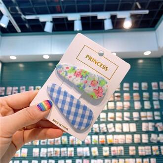 Koreaanse Kinderen Bloemenprint Haarspeld Meisje Bloem Bangle Side Haarspeld Baby Plaid Water Bb Clip 5