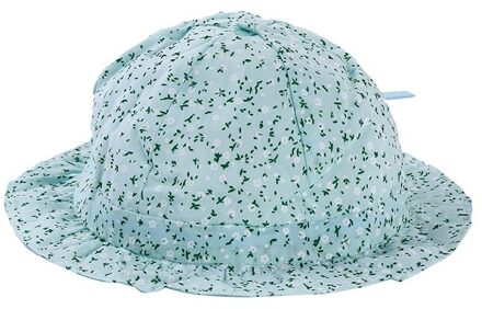 Koreaanse Meisje Kant Prinses Hoeden Leuke Print Meisjes Zon Cap Kant Kind Caps Voor Meisje Zomer katoenen Baby Motorkap blauw