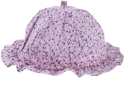 Koreaanse Meisje Kant Prinses Hoeden Leuke Print Meisjes Zon Cap Kant Kind Caps Voor Meisje Zomer katoenen Baby Motorkap roze
