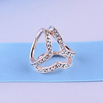 Koreaanse Mode Drie Ronde Crystal Shawl Gesp Accessoires Voor Vrouwen Hart Broche Zijden Sjaals Clip Houder Sieraden roos goud