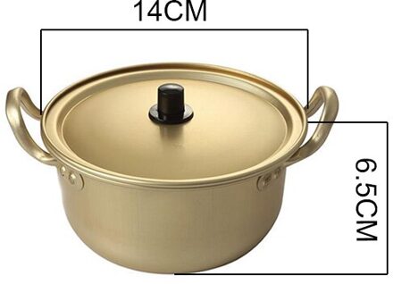 Koreaanse Ramen Noodles Pot Aluminium Soeppan Met Deksel Noedels Melk Ei Soep Kookpot Snelle Verwarming Voor Keuken Kookgerei 14cm