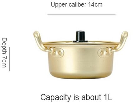 Koreaanse Ramen Noodles Pot Aluminium Soeppan Met Deksel Noedels Melk Ei Soep Kookpot Snelle Verwarming Voor Keuken Kookgerei 1L
