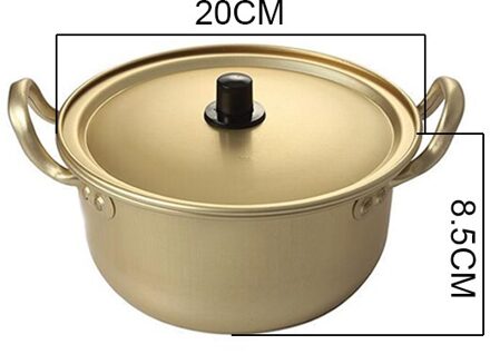 Koreaanse Ramen Noodles Pot Aluminium Soeppan Met Deksel Noedels Melk Ei Soep Kookpot Snelle Verwarming Voor Keuken Kookgerei 20cm