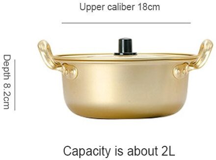 Koreaanse Ramen Noodles Pot Aluminium Soeppan Met Deksel Noedels Melk Ei Soep Kookpot Snelle Verwarming Voor Keuken Kookgerei 2L