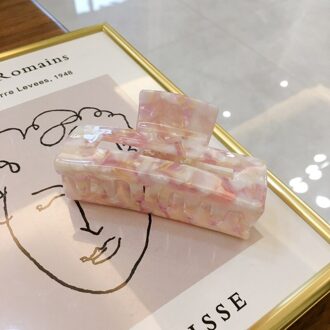 Koreaanse Rechthoek Acryl Marmeren Haar Klauwen Celluloseacetaat Haar Clip Haarspelden Voor Vrouwen Meisjes Haar Krab Klem Haaraccessoires licht paars