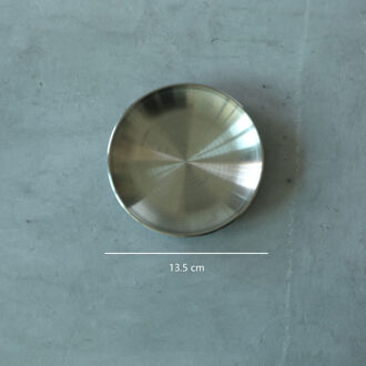 Koreaanse Rvs Verdikte Ronde Plaat Gouden Cafe Lade Fruitschaal Taart Plaat Botplaat Schotel Ondiepe Plaat