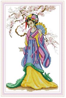 Koreaanse Schoonheid Kruissteek Kit Aida 14ct 11ct Count Print Canvas Kruissteken Handwerken Borduren Diy Handmad 11ct unprint canvas