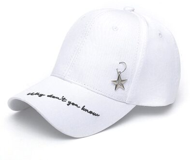 Koreaanse Ster Hoepel Ijzer Ring Baseball Cap Hiphop Brief Vrouwen Mannen Cap WT