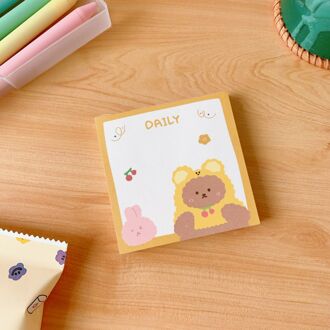 Koreaanse Stijl Cartoon Memo Post It Notes geel