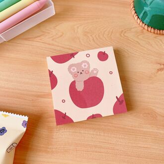 Koreaanse Stijl Cartoon Memo Post It Notes Rood