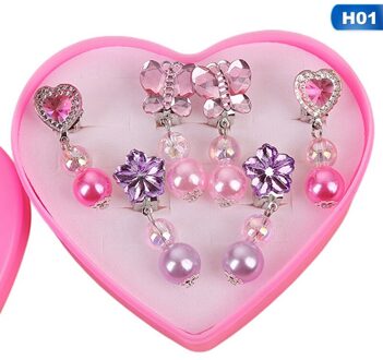 Koreaanse Stijl Kinderen Oor Clip Mooie Cartoon Animal Baby Oor Clip Geen Piercing Oorbel Oor Ring Voor Baby Meisjes Kinderen Sieraden 01 3pairs Earclip