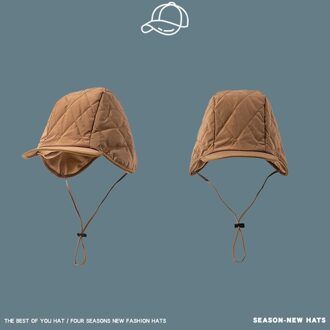 Koreaanse Style Vrouwen Down Warm Winter Bomber Hoed Vliegen Cap Lady Fluwelen Verstelbare Vizieren Outdoor Zon Hoeden Visser hoed khaki