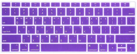 Koreaanse Taal Silicone Toetsenbord Cover Skin Voor Macbook Air 13 Inch Release A1932 Met Retina Display Us Layout paars