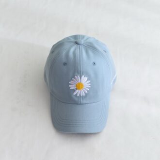 Koreaanse Versie Baseball Cap Kleine Daisy Gd Coed Kinderen Soft-Top Cap Cap Volwassen Ouder-kind Zomer zonneklep blauw