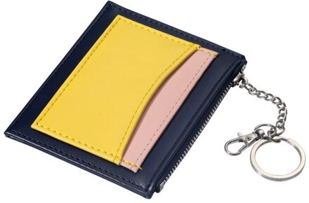 Koreaanse Versie Stiksels Vrouwen Portemonnee Multi Slot Rits Card Bag Key Ring Kleine Portemonnee Vrouwen Nul Portemonnee Portemonnee vrouwen geel