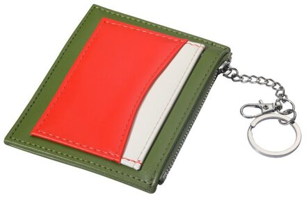 Koreaanse Versie Stiksels Vrouwen Portemonnee Multi Slot Rits Card Bag Key Ring Kleine Portemonnee Vrouwen Nul Portemonnee Portemonnee vrouwen groen