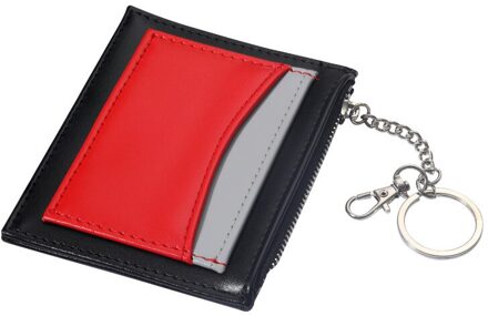 Koreaanse Versie Stiksels Vrouwen Portemonnee Multi Slot Rits Card Bag Key Ring Kleine Portemonnee Vrouwen Nul Portemonnee Portemonnee vrouwen zwart