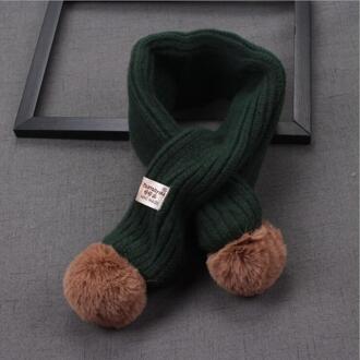 Koreaanse versie van baby warming wol sjaal herfst en winter soort sjaal voor jongens en meisjes met koude preventie en hals beschermin leger groen