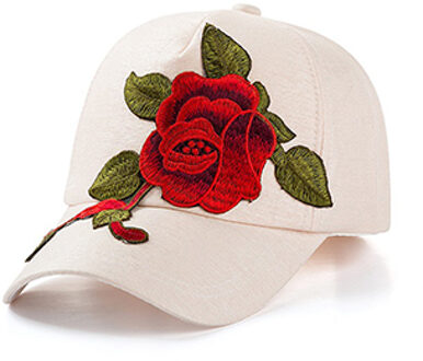 Koreaanse vrouwen borduren rose outdoor travel zon bescherming persoonlijkheid comfortabele wild casual baseball cap licht roze