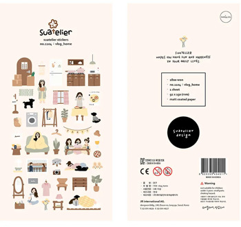 Korean Brand Sonia My Daily Vlog at Home Stickers DIY Scrapbooking Diary Stationery Stickers Supplies