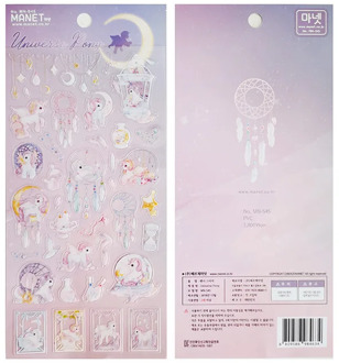 Korean Import Brand Manet Dream Catcher Unicorn Cute Stickers Scrapbooking Diy Diary Label Sticker Stationery