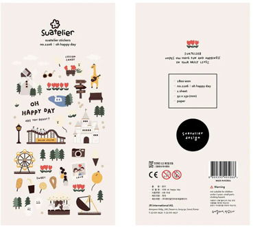 Korean Import Brand Sonia Playground Animals Stickers Scrapbooking DIY Journal Stickers Travel Japanese Stationery Stickery