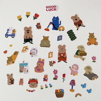 Korean Ins Cartoon Koala Bear Cute Stickers Stationery Creative post it Mobile Phone Laptop Ipods Children Decorative Sticker