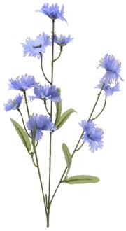Korenbloem/centaurea - kunstbloemen - cyanus takken - paars - 55 cm - Kunstbloemen