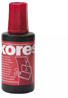 Kores Inkt - flesje navulling voor stempelkussens - rood - 27 cm