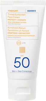 KORRES Zonnebrandcrème Korres Yoghurt Tinted Sunscreen Face Cream SPF50 50 ml