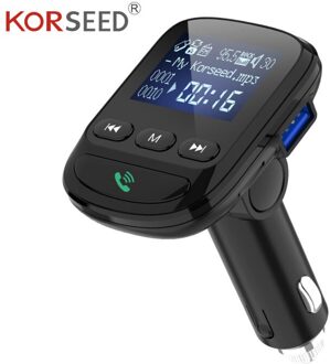 Korseed Autolader Handsfree Fm-zender Bluetooth Carkit Lcd MP3 Speler Dual Usb Auto Telefoon Oplader Voor iphone