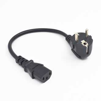Korte 0.2 M/1ft Europese 3 Pin Male Naar Iec 3 Pin Vrouwelijke, Schuko Naar C13 Netsnoer