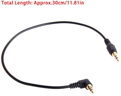 Korte 30 Cm 3.5 Mm Male Naar Mannelijke 90 Graden Haaks Aux Audio Kabel Lijn QX2B