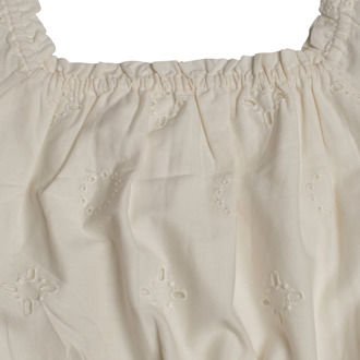 Korte blouse met ruches 601092 voor meisjes Wit