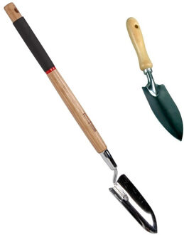 Korte en lange plantenschep / verplantschepjes 25 en 60 cm