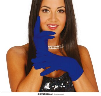 Korte Handschoenen Blauw