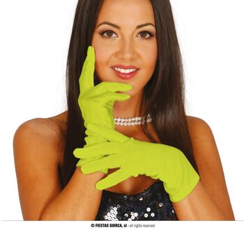 Korte Handschoenen Lime Groen