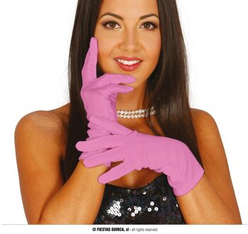 Korte Handschoenen Roze