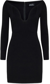 Korte jurk met blote schouders Solace London , Black , Dames - 2Xs,3Xs