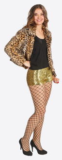 Korte Léopard Jas Vrouw Bruin - Kastanje