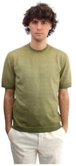 Korte Mouw Groene Ronde Hals T-shirt Altea , Green , Heren - 2Xl,Xl,M,S