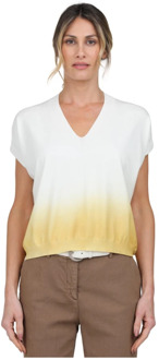 Korte Mouw Ombre T-shirt Gran Sasso , Multicolor , Dames - L,M,S