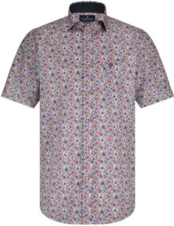 Korte Mouw Overhemd Dots Stretch Multicolor  XL