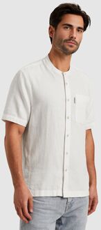 Korte Mouw Overhemd Linnen Blend Wit - M,S